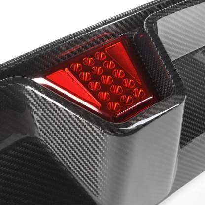 MHC+ BMW M5 LCI CS Style Rear Diffuser With LED In Pre Preg Gloss Carbon Fibre (F90)-CCO