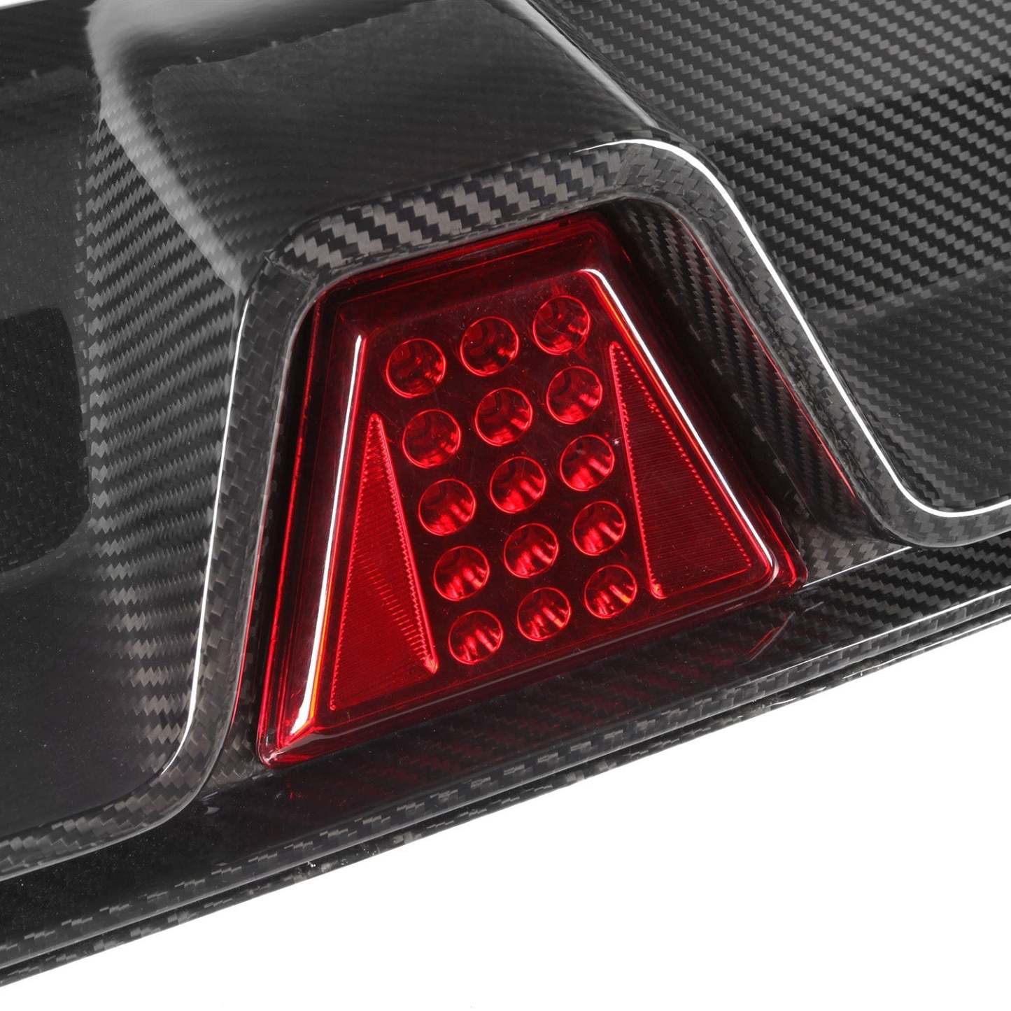 MHC+ BMW M5 LCI CS Style Rear Diffuser With LED In Pre Preg Gloss Carbon Fibre (F90)-CCO
