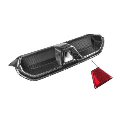 MHC+ BMW M5 LCI CS Style Rear Diffuser With LED In Pre Preg Gloss Carbon Fibre (F90)-CCO