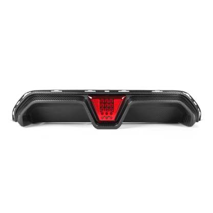 MHC+ BMW M5 LCI CS Style Rear Diffuser With LED In Pre Preg Gloss Carbon Fibre (F90)-CCO