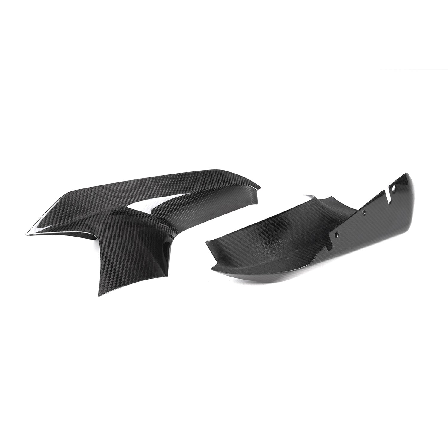 MHC+ BMW M5 Pre LCI Front Bumper Covers In Pre Preg Gloss Carbon Fibre (F90)-CCO