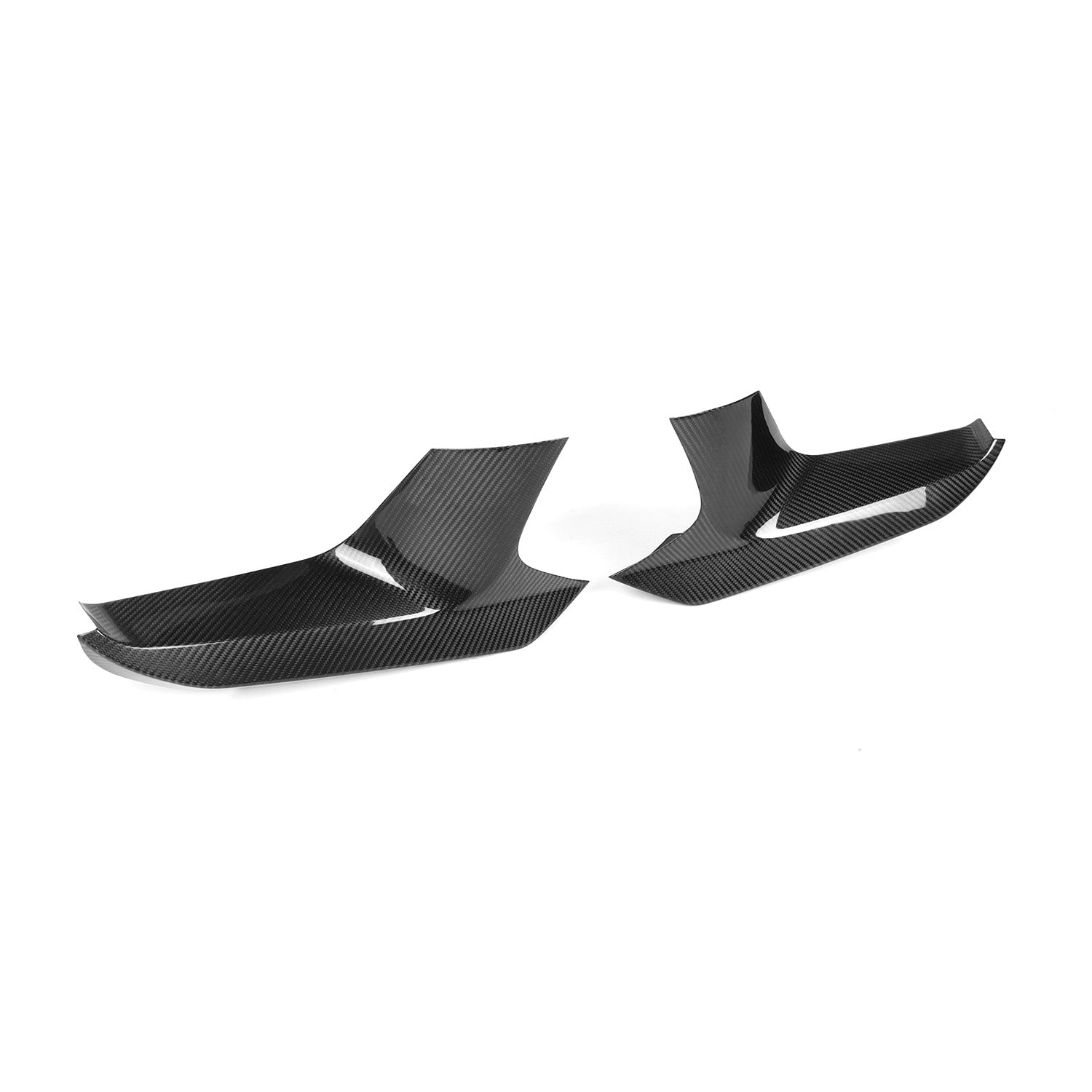 MHC+ BMW M5 Pre LCI Front Bumper Covers In Pre Preg Gloss Carbon Fibre (F90)-CCO