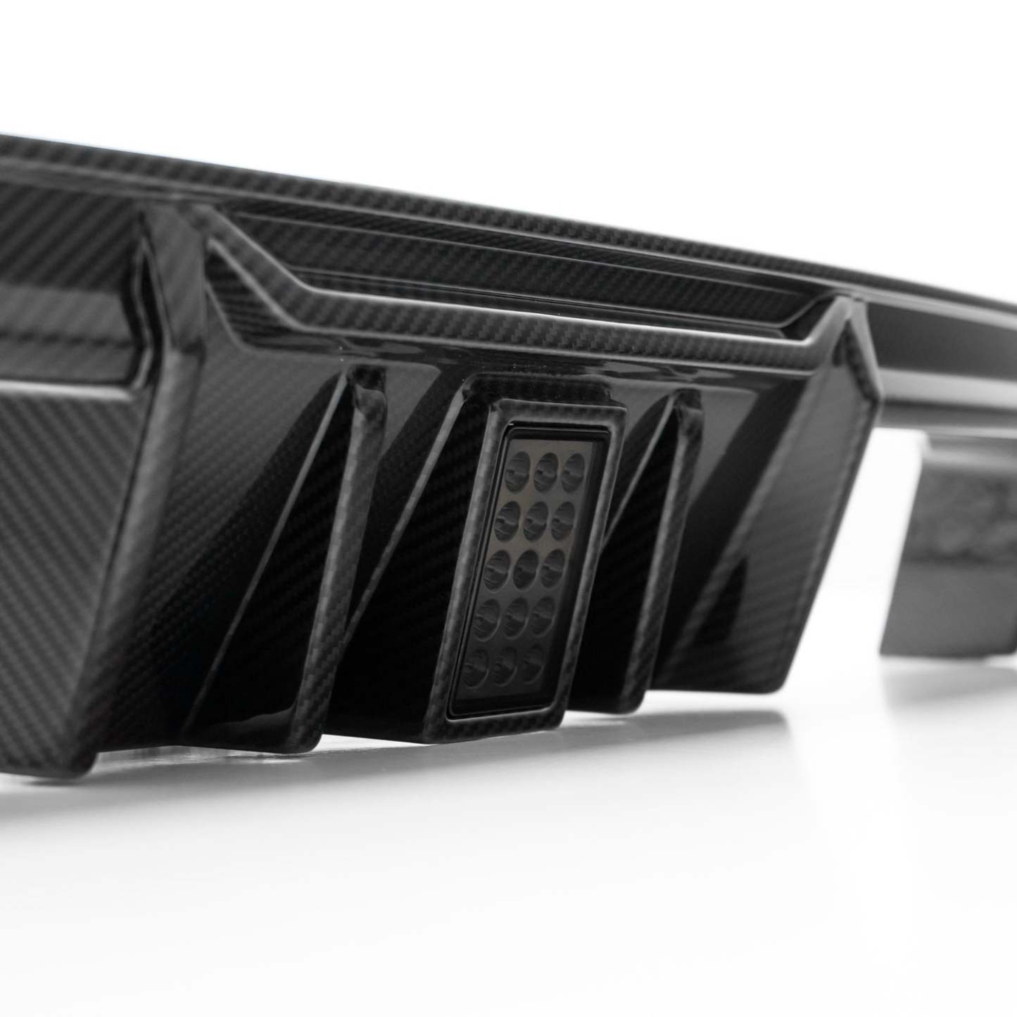 MHC+ BMW M3/M4 DF1 LED Rear Diffuser In Gloss Pre Preg Carbon Fibre (G80/G81/G82/G83)-CCO