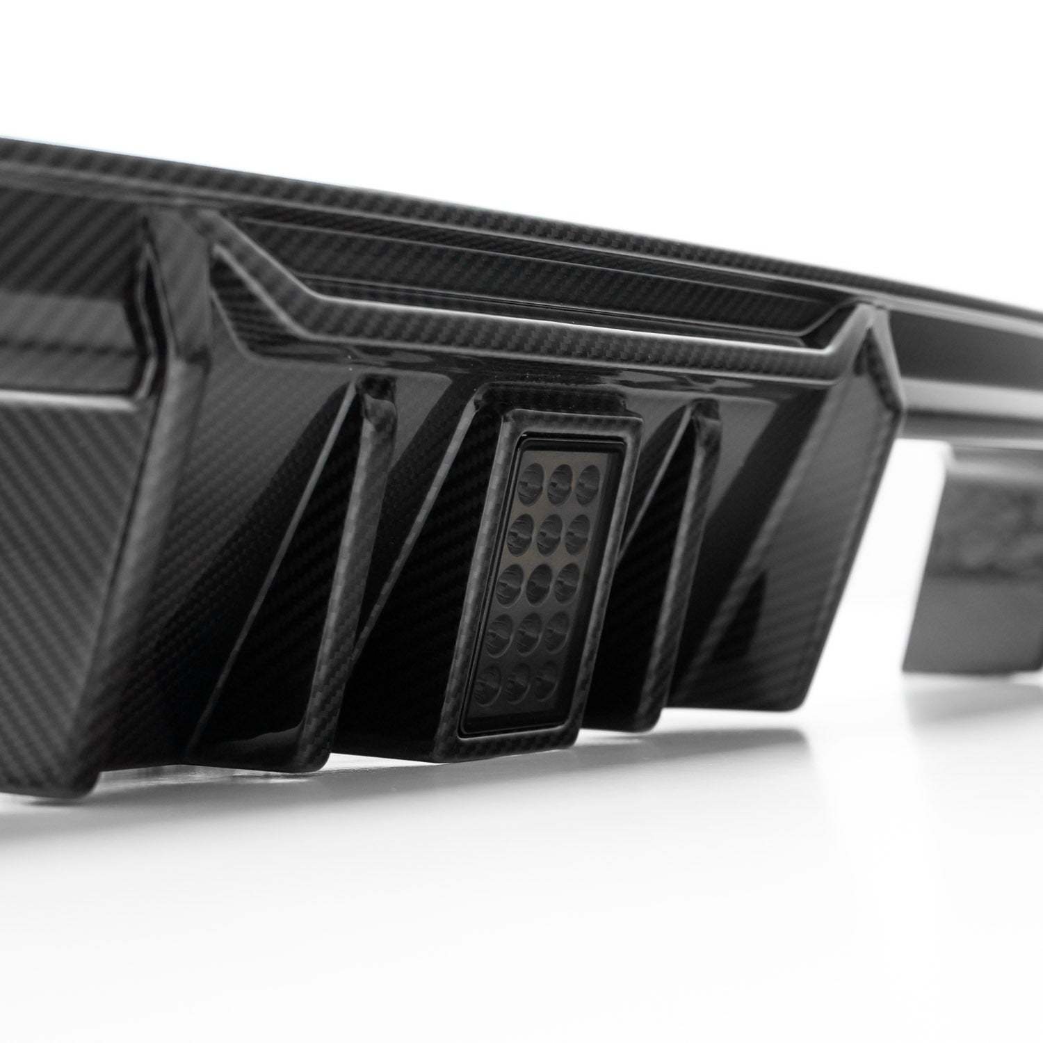 MHC+ BMW M3/M4 DF1 LED Rear Diffuser In Gloss Pre Preg Carbon Fibre (G80/G81/G82/G83)-CCO