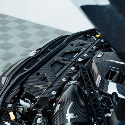 MHC+ BMW M2/M3/M4 Full Replacement Radiator Cooling Shroud Slam Panel In Pre Preg Carbon Fibre (G80/G81/G82/G83/G87)-CCO