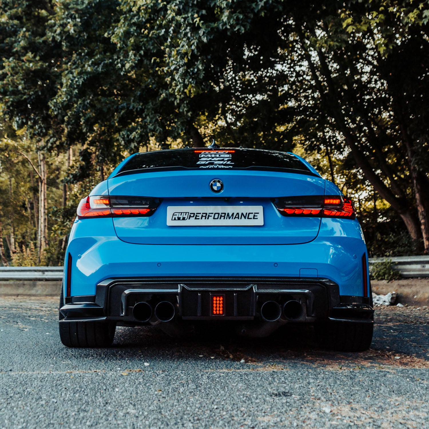 MHC+ BMW M3 SS1 Rear Side Splitters In Gloss Pre Preg Carbon Fibre (G80/G81)-CCO