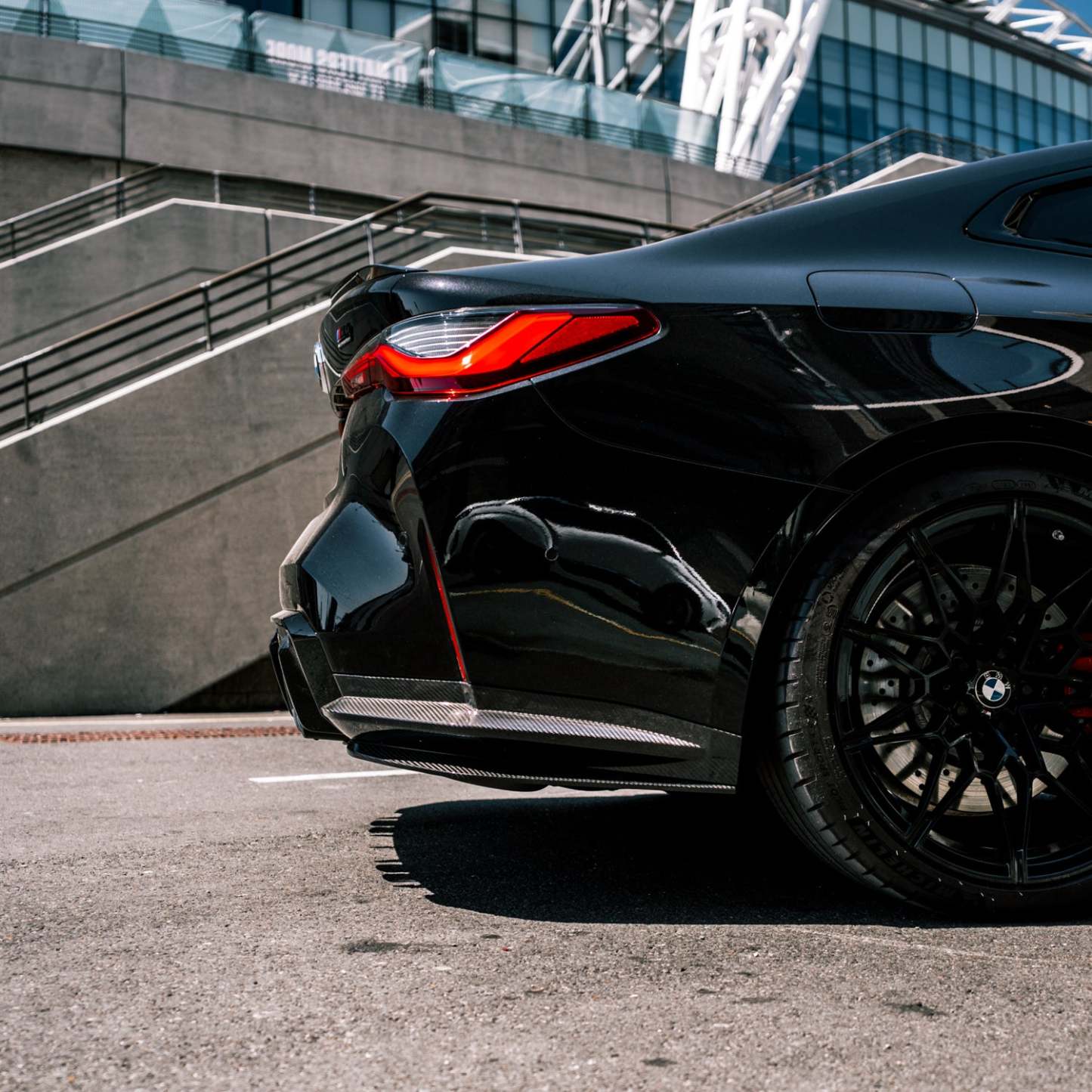 MHC+ BMW M4 SS1 Rear Side Splitters In Gloss Pre Preg Carbon Fibre (G82/G83)-CCO