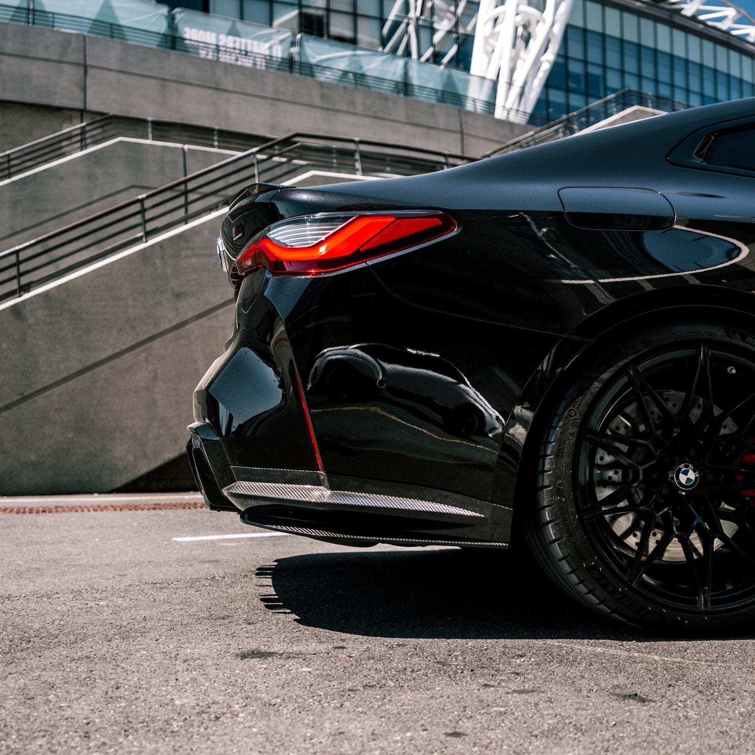 MHC+ BMW M4 SS1 Rear Side Splitters In Gloss Pre Preg Carbon Fibre (G82/G83)-CCO