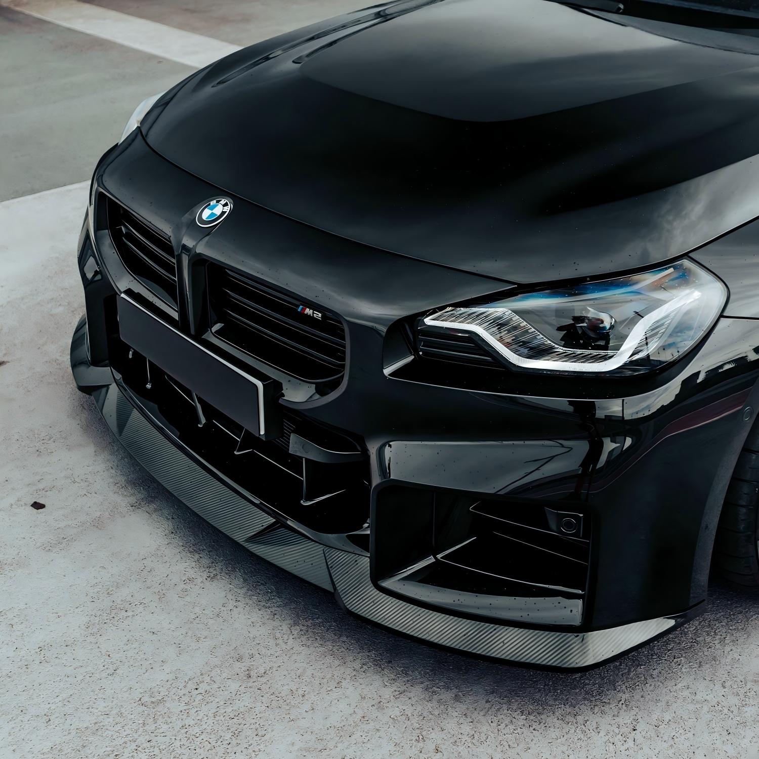 MHC+ BMW M2 G87 Edition 1 Front Splitter In Pre Preg Gloss Carbon Fibre (G87)-CCO