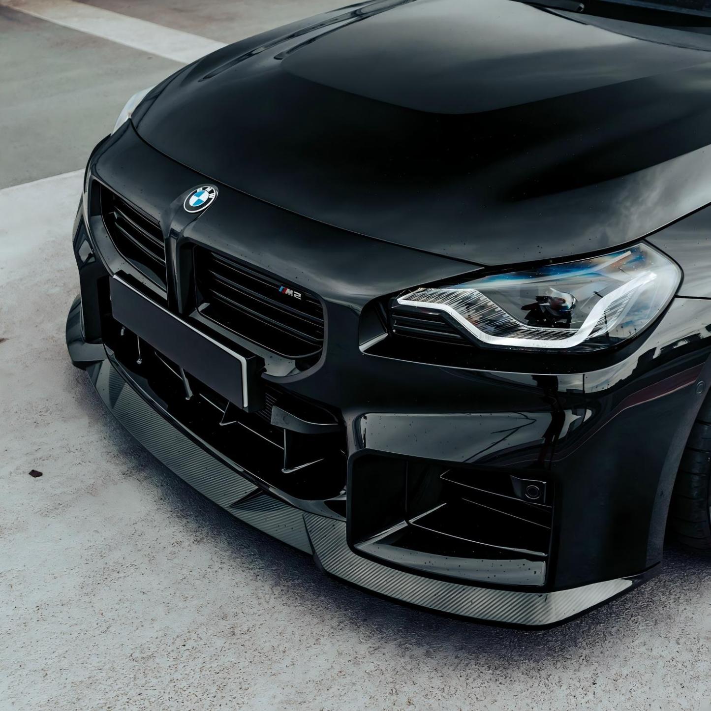MHC+ BMW M2 G87 Edition 1 Front Splitter In Pre Preg Gloss Carbon Fibre (G87)-CCO