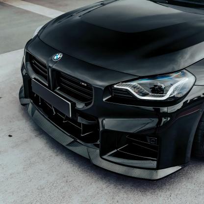 MHC+ BMW M2 G87 Edition 1 Front Splitter In Pre Preg Gloss Carbon Fibre (G87)-CCO