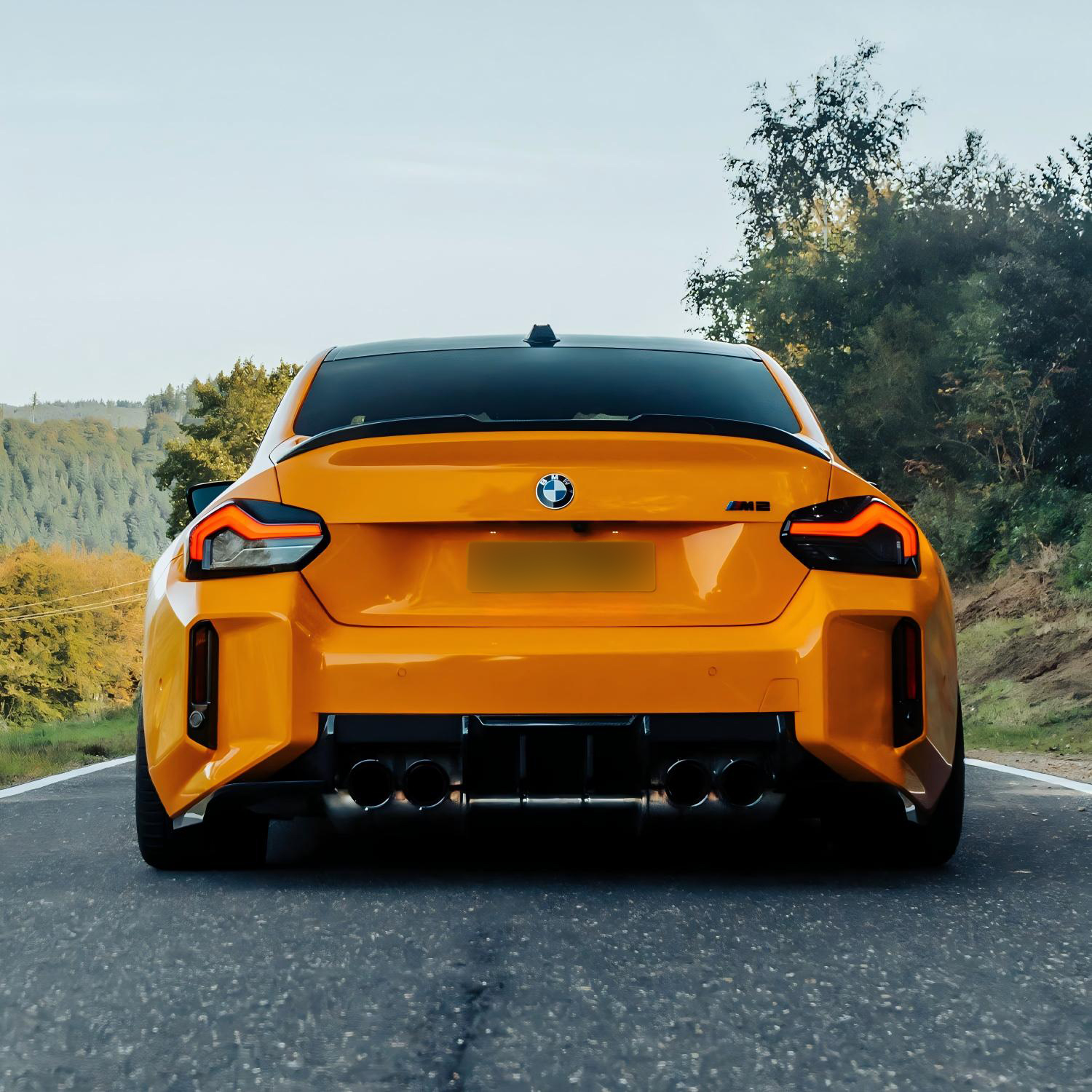 MHC+ BMW M2 G87 Edition 1 Rear Diffuser 3pcs In Pre Preg Gloss Carbon Fibre (G87)-CCO