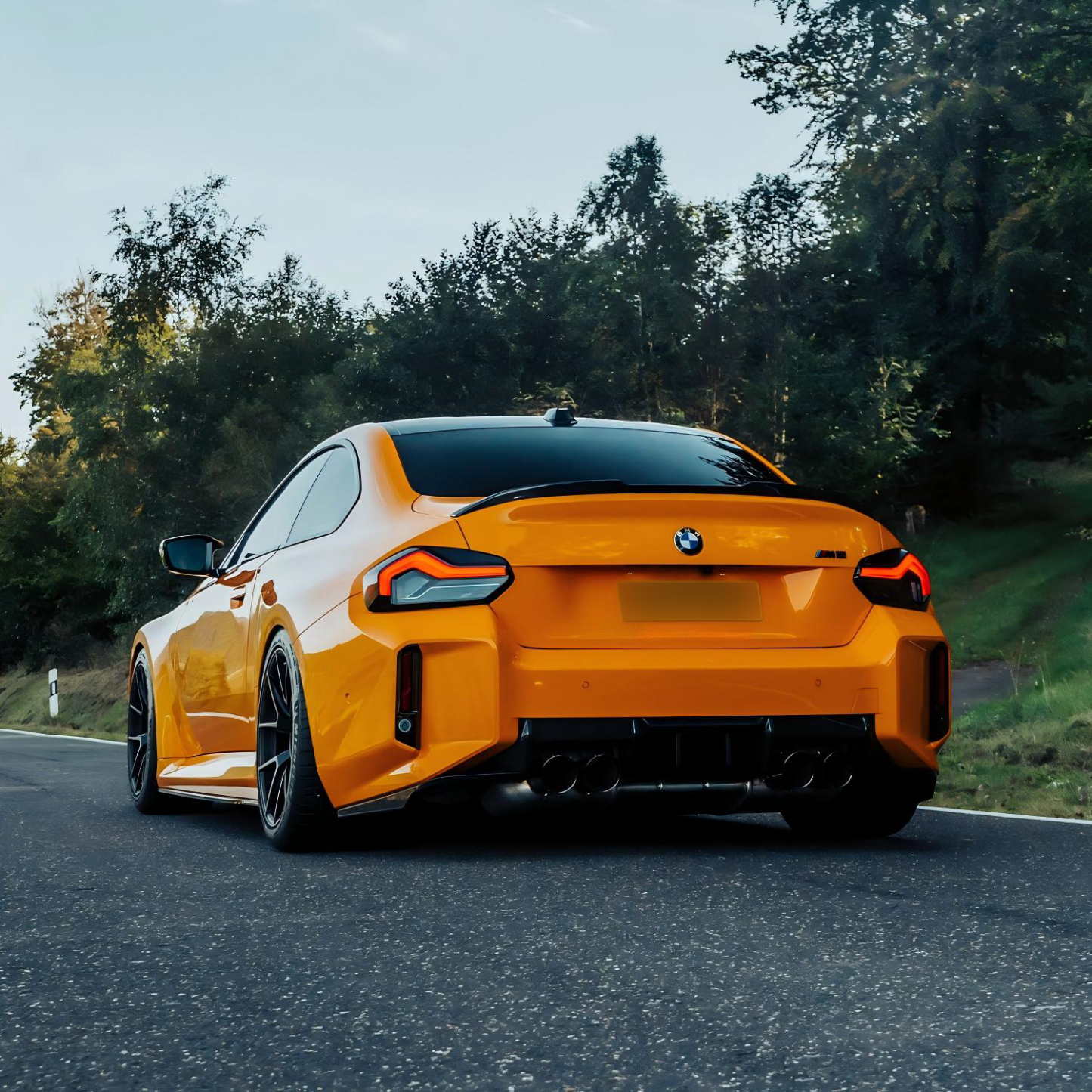 MHC+ BMW M2 G87 Edition 1 Rear Diffuser 3pcs In Pre Preg Gloss Carbon Fibre (G87)-CCO