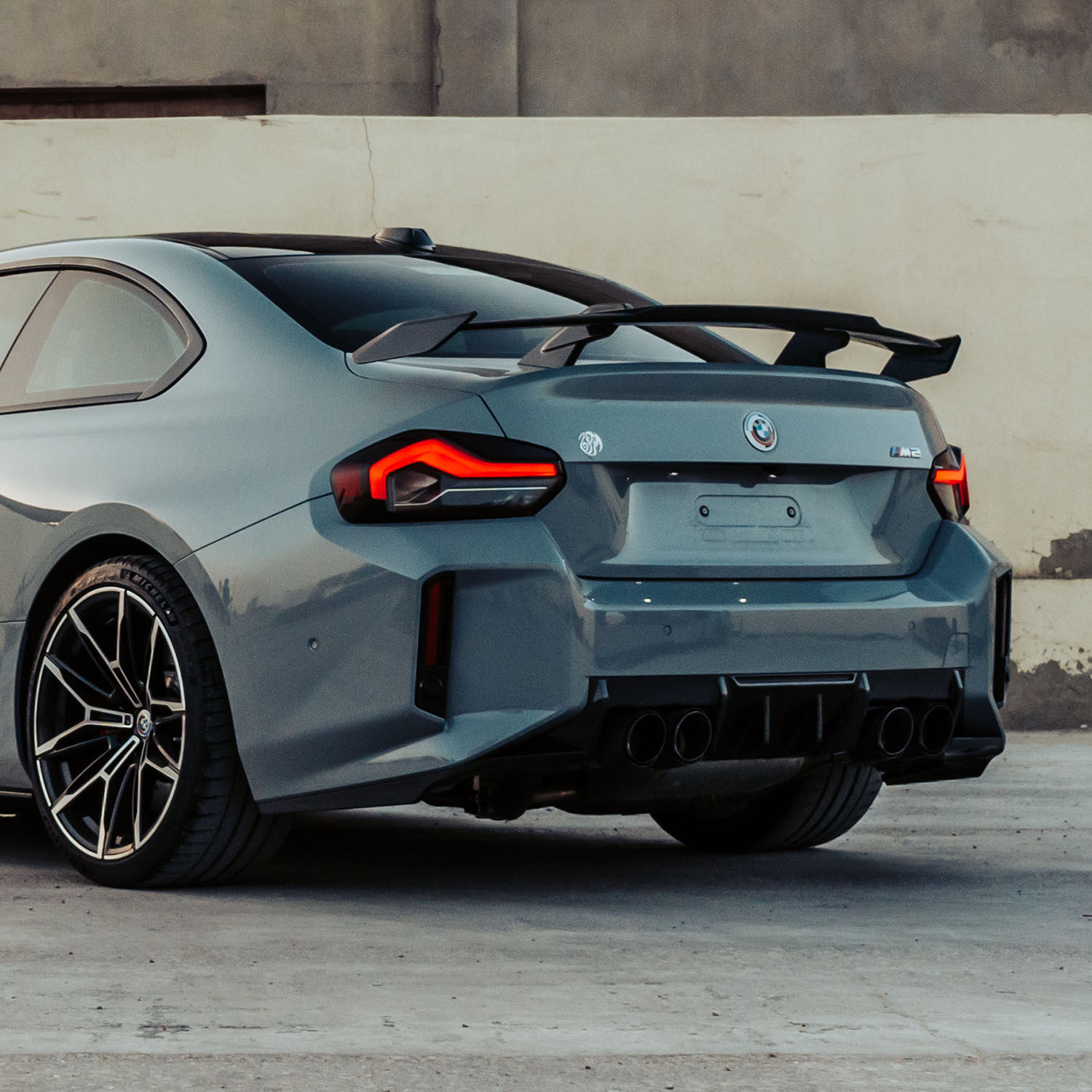 MHC+ BMW M2 G87 Edition 1 Rear Diffuser 3pcs In Pre Preg Gloss Carbon Fibre (G87)-CCO