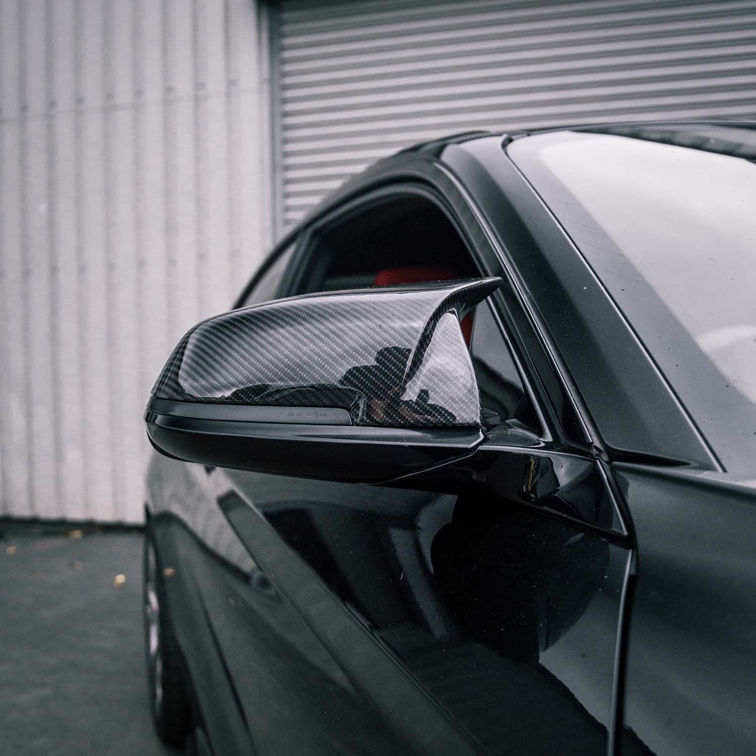 MHC+ BMW M-Style Wing Mirror Replacement Covers In Pre Preg Gloss Carbon Fibre for M-lites-CCO