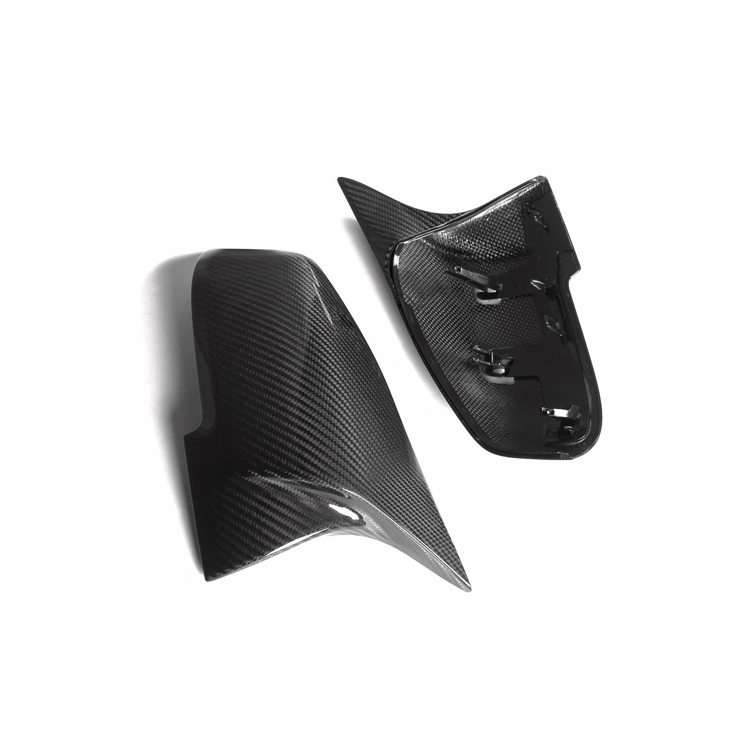 MHC+ BMW M-Style Wing Mirror Replacement Covers In Pre Preg Gloss Carbon Fibre for M-lites-CCO