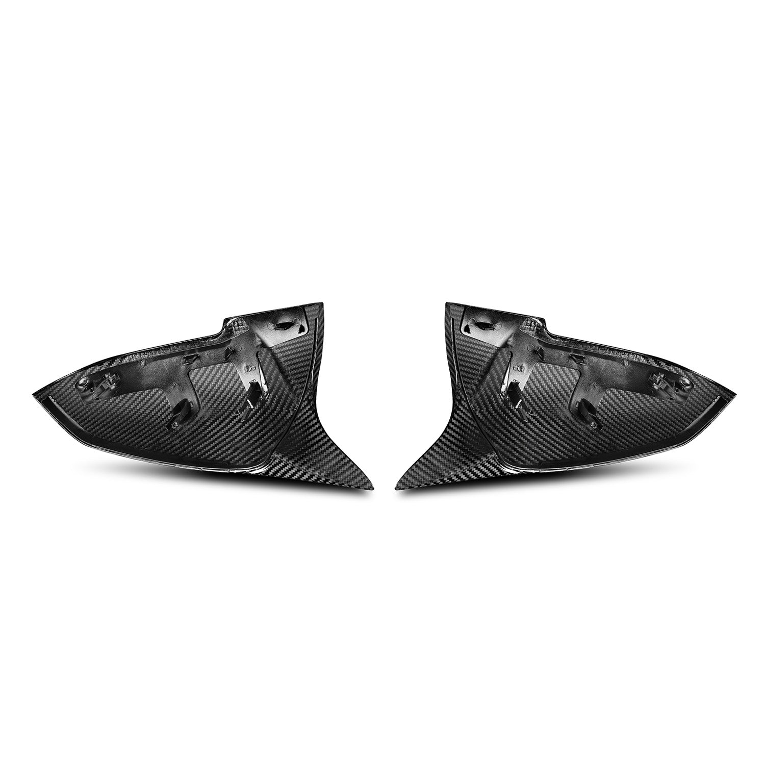 MHC+ BMW M-Style Wing Mirror Replacement Covers In Pre Preg Gloss Carbon Fibre for M-lites-CCO
