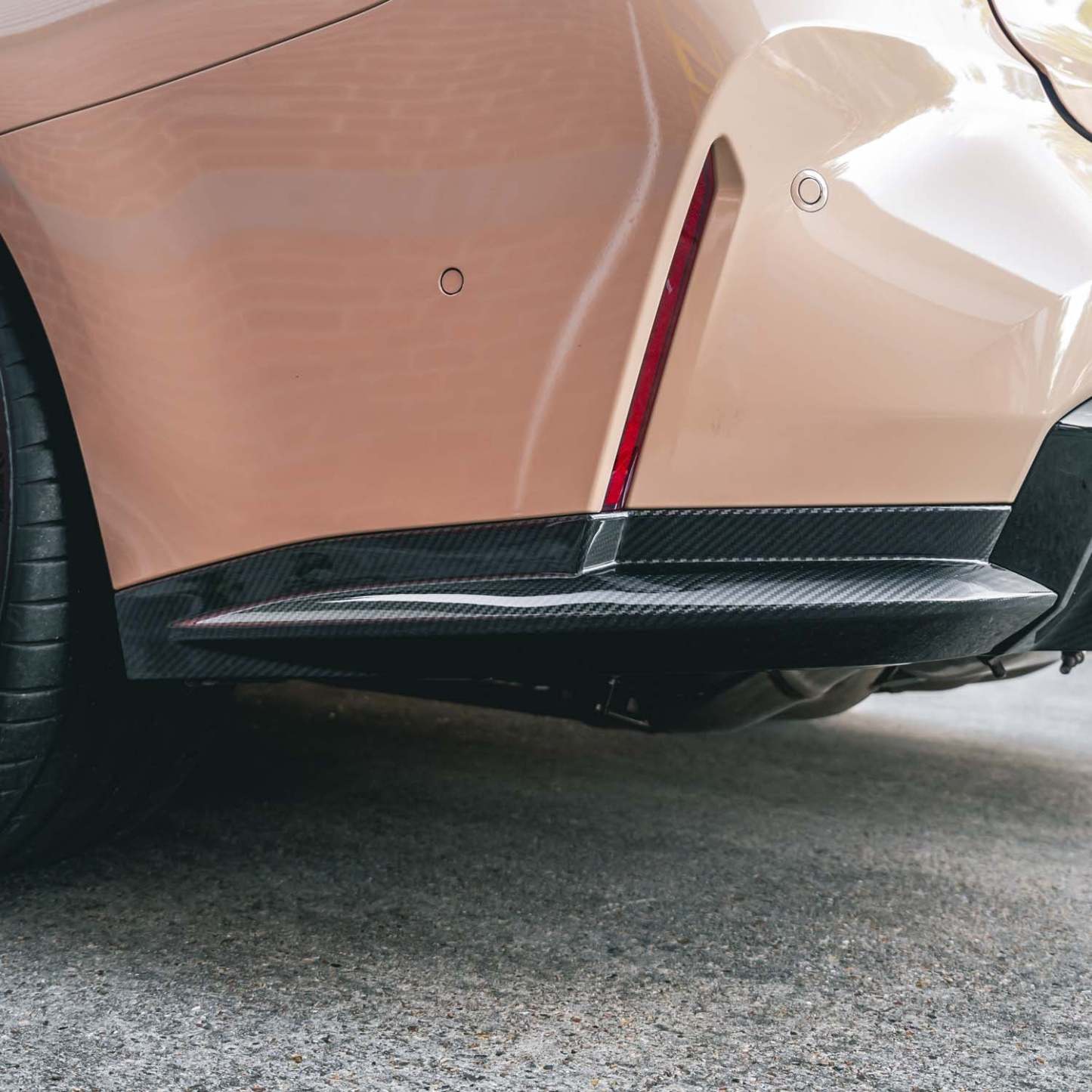 MHC+ BMW M3 OEM Style Replacement Rear Side Diffusers In Pre Preg Carbon Fibre (G80/G81)-CCO