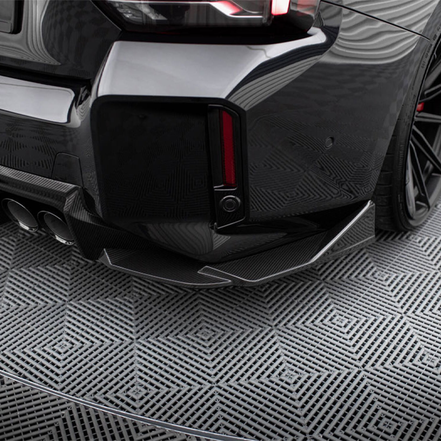 Maxton Design BMW M2 G87 Rear Side Splitters In Gloss Carbon Fibre (G87)-CCO