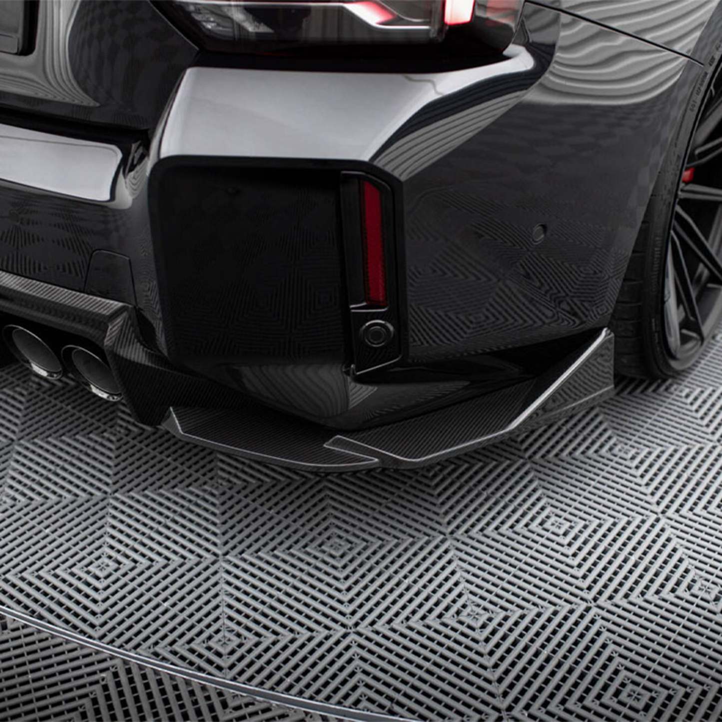 Maxton Design BMW M2 G87 Rear Side Splitters In Gloss Carbon Fibre (G87)-CCO