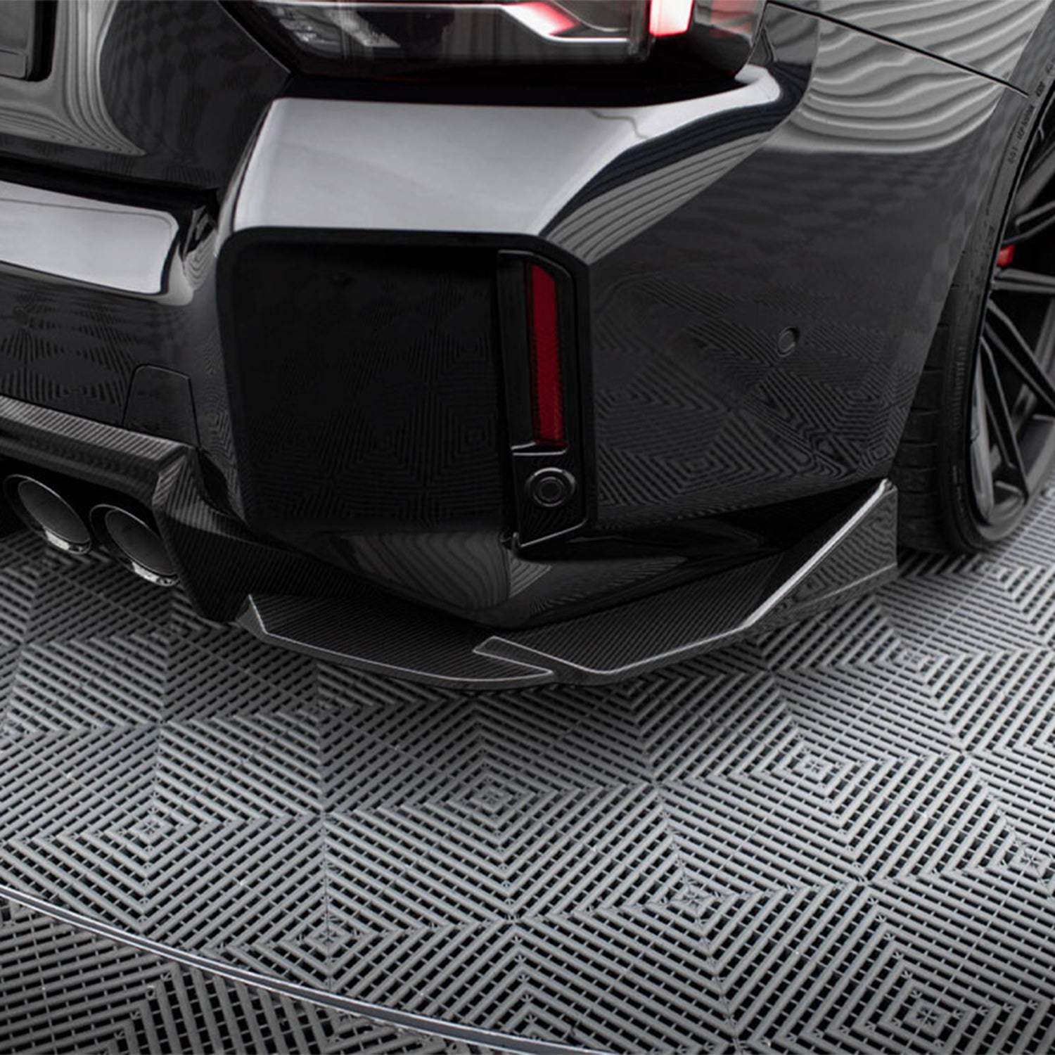 Maxton Design BMW M2 G87 Rear Side Splitters In Gloss Carbon Fibre (G87)-CCO