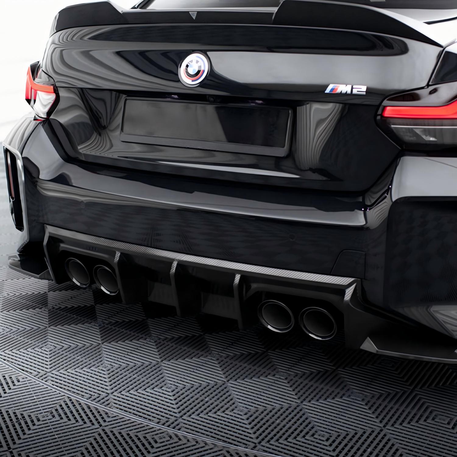 Maxton Design BMW M2 G87 Rear Diffuser In Gloss Carbon Fibre (G87)-CCO