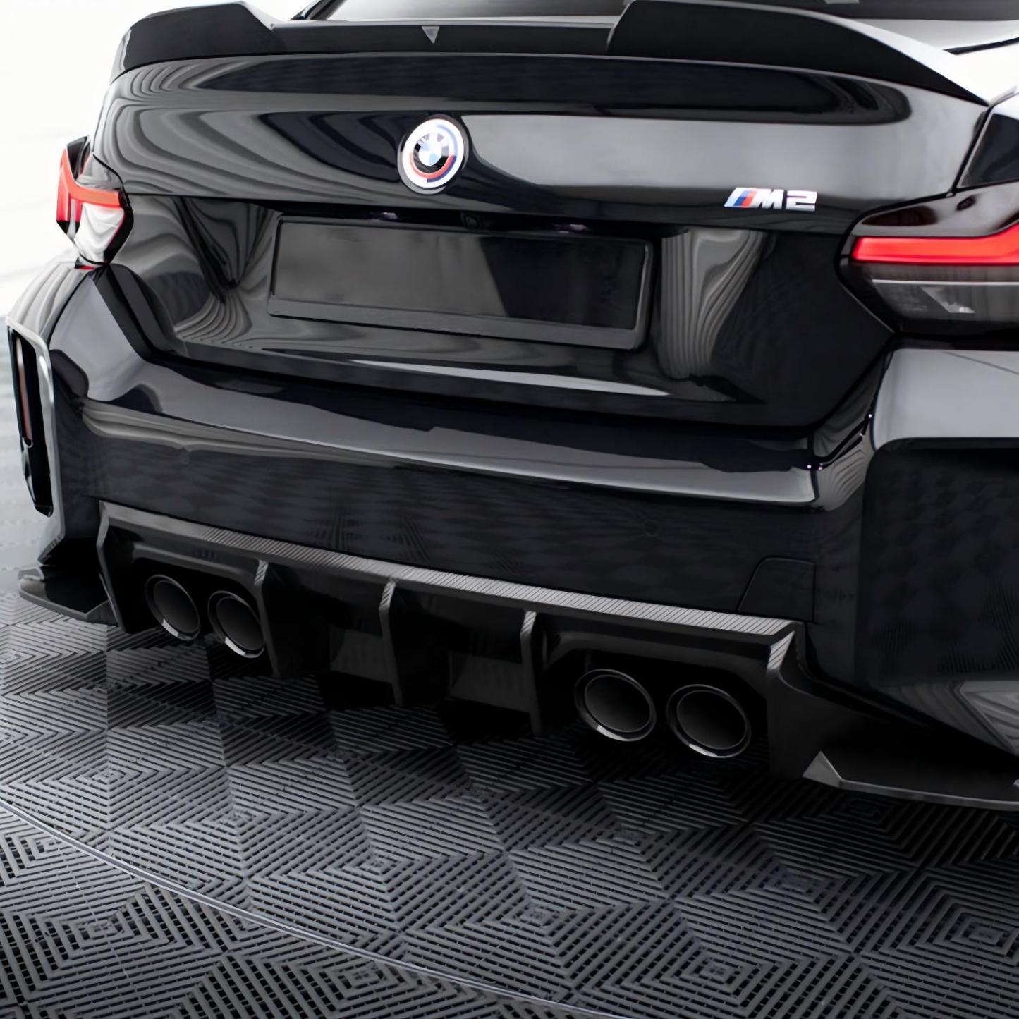 Maxton Design BMW M2 G87 Rear Diffuser In Gloss Carbon Fibre (G87)-CCO