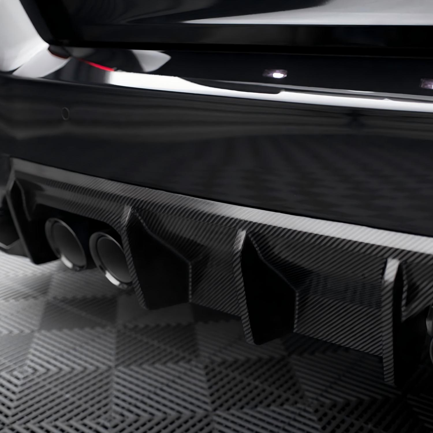 Maxton Design BMW M2 G87 Rear Diffuser In Gloss Carbon Fibre (G87)-CCO