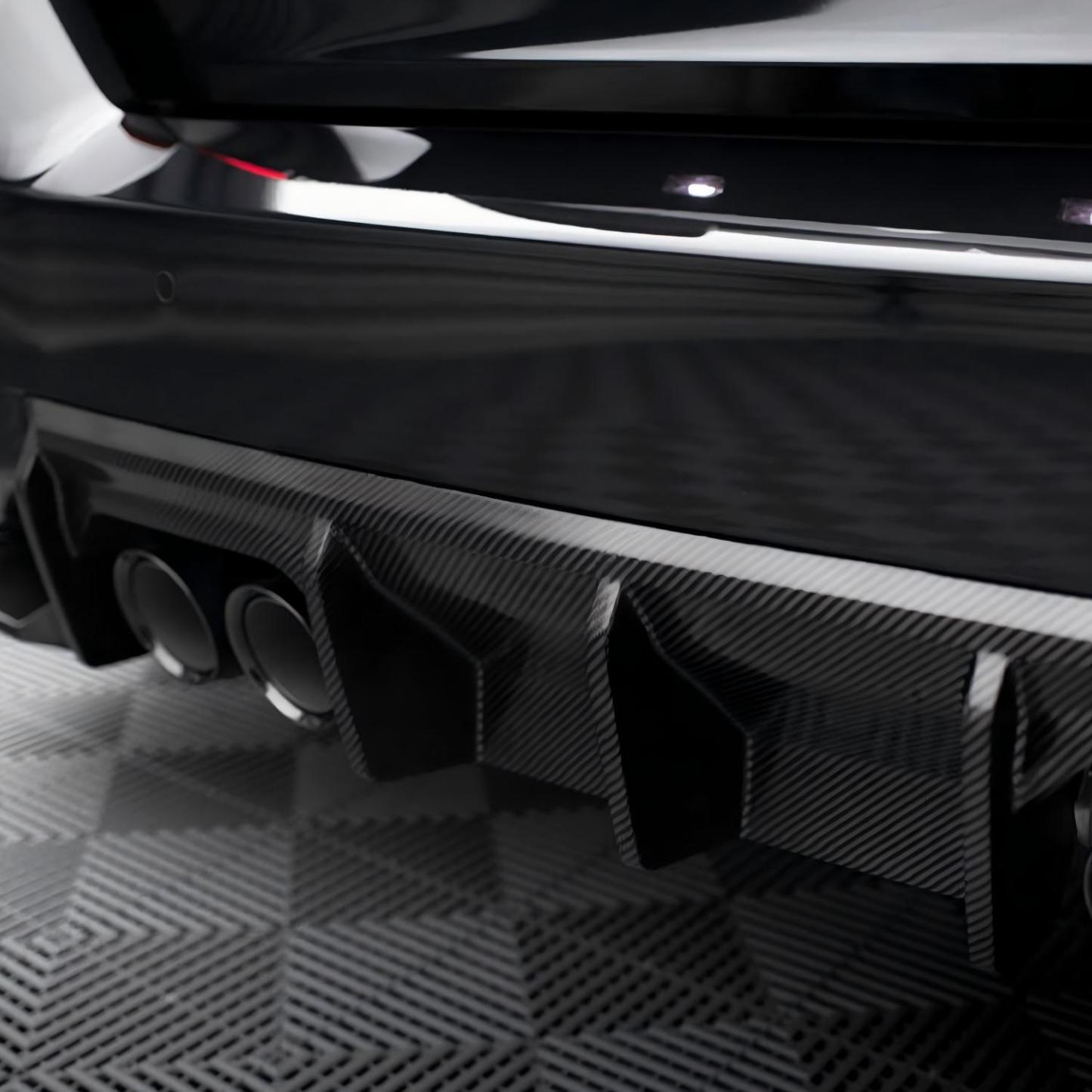 Maxton Design BMW M2 G87 Rear Diffuser In Gloss Carbon Fibre (G87)-CCO