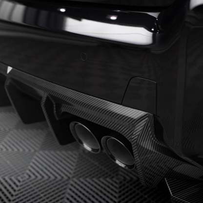 Maxton Design BMW M2 G87 Rear Diffuser In Gloss Carbon Fibre (G87)-CCO