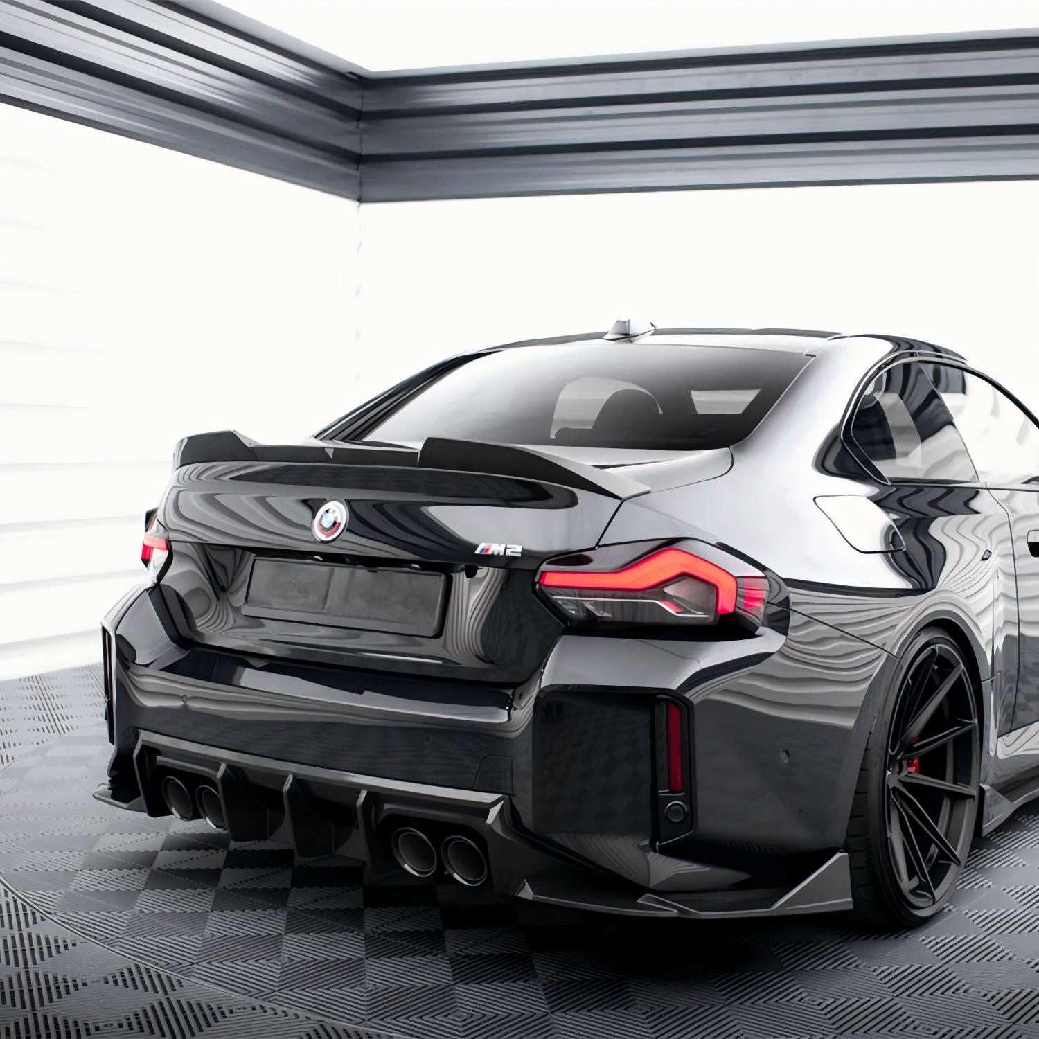 Maxton Design BMW M2 G87 Rear Diffuser In Gloss Carbon Fibre (G87)-CCO