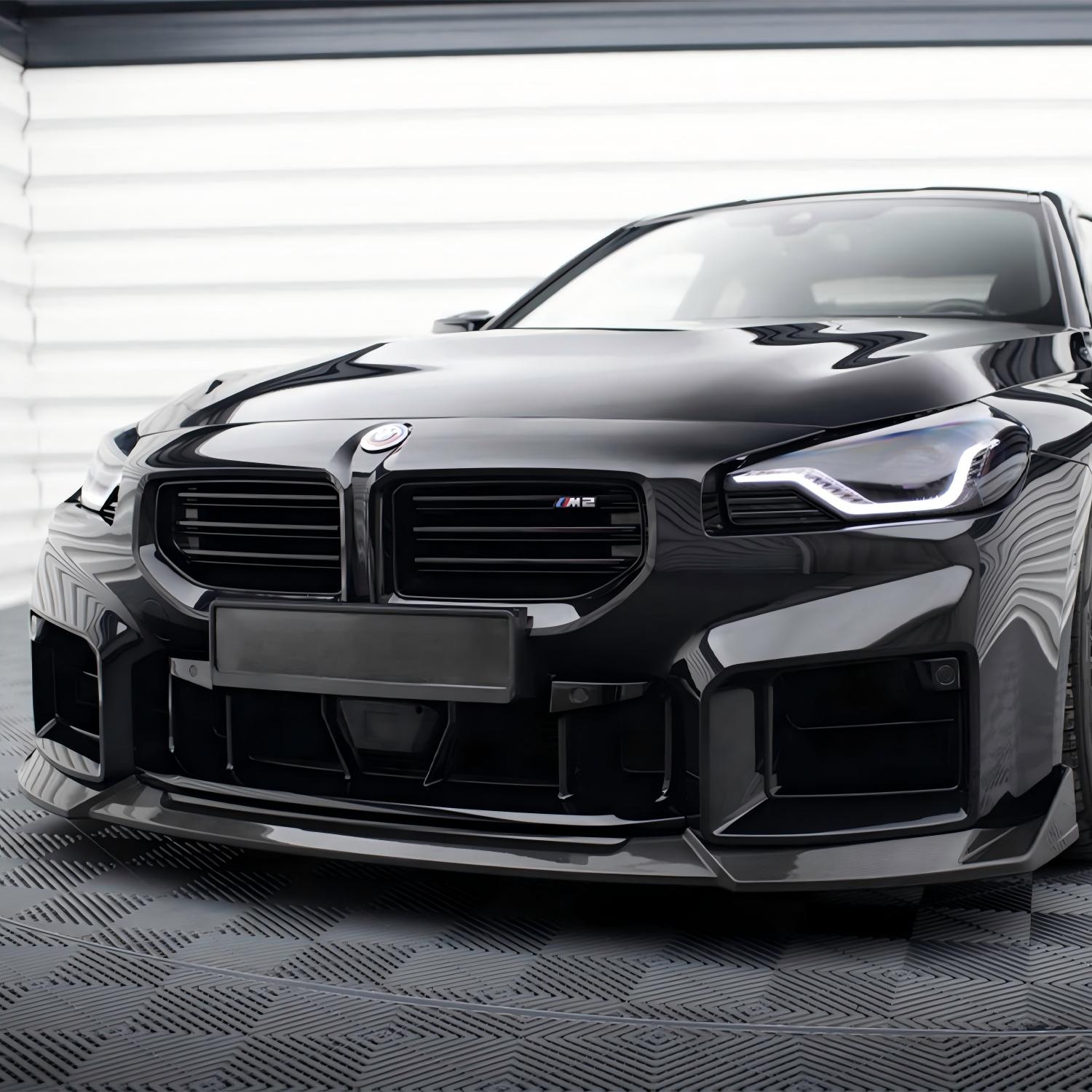 Maxton Design BMW M2 G87 V1 Front Splitter In Gloss Carbon Fibre (G87)-CCO