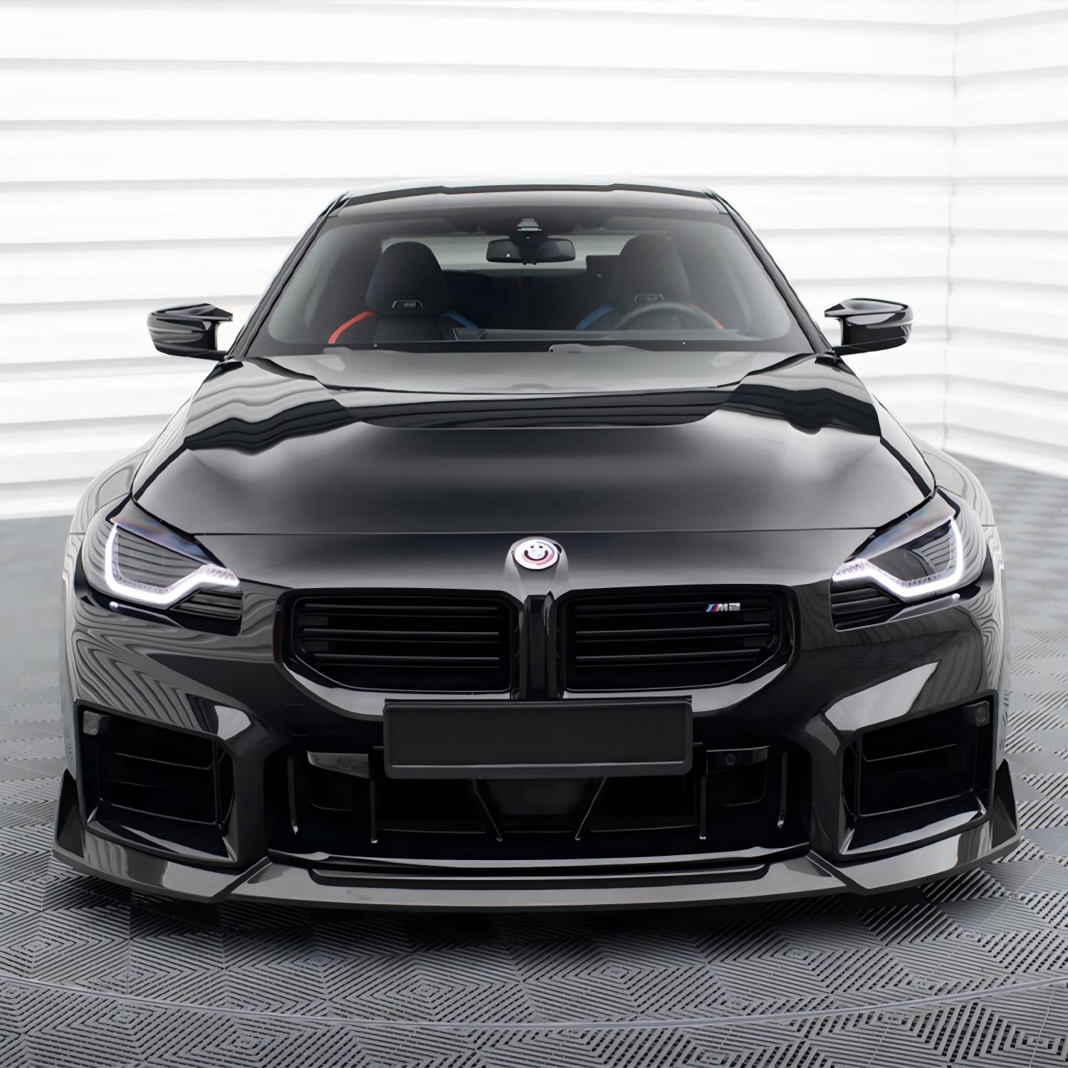 Maxton Design BMW M2 G87 V1 Front Splitter In Gloss Carbon Fibre (G87)-CCO