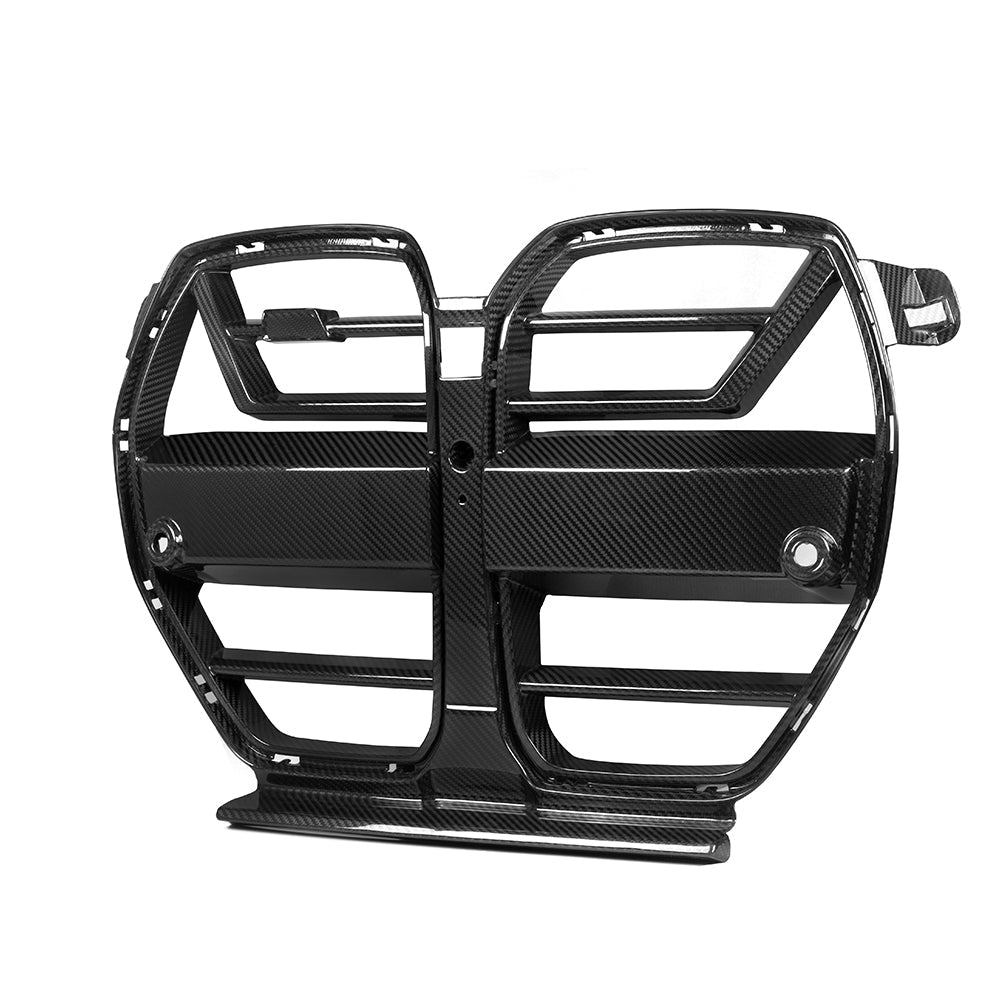 SooQoo BMW M3/M4 SQ-GT Front Grille In Gloss Pre Preg Carbon Fibre (G80/G81/G82/G83)-CCO