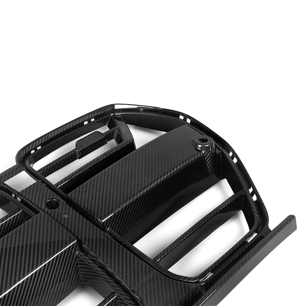 SooQoo BMW M3/M4 SQ-GT Front Grille In Gloss Pre Preg Carbon Fibre (G80/G81/G82/G83)-CCO