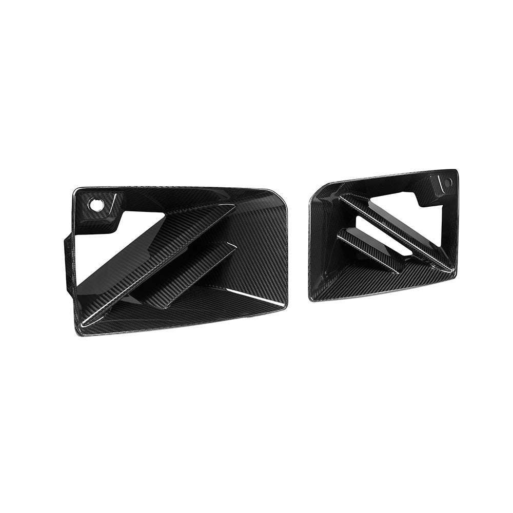 SooQoo BMW G87 M2 SQ Twin Fin Front Ducts In Gloss Carbon Fibre-CCO
