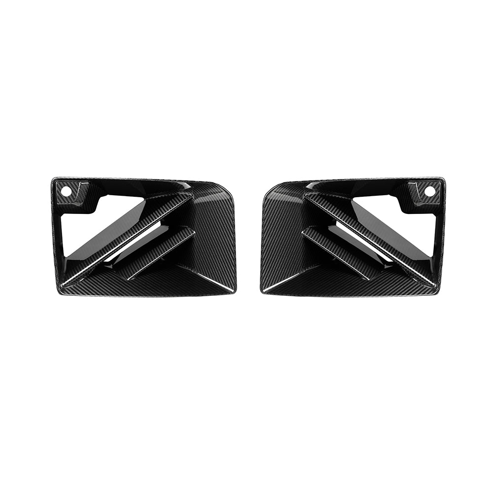 SooQoo BMW G87 M2 SQ Twin Fin Front Ducts In Gloss Carbon Fibre-CCO