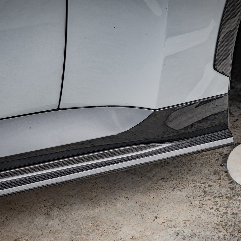 SooQoo BMW G42 M240i Side Skirts In Gloss Carbon Fibre-CCO