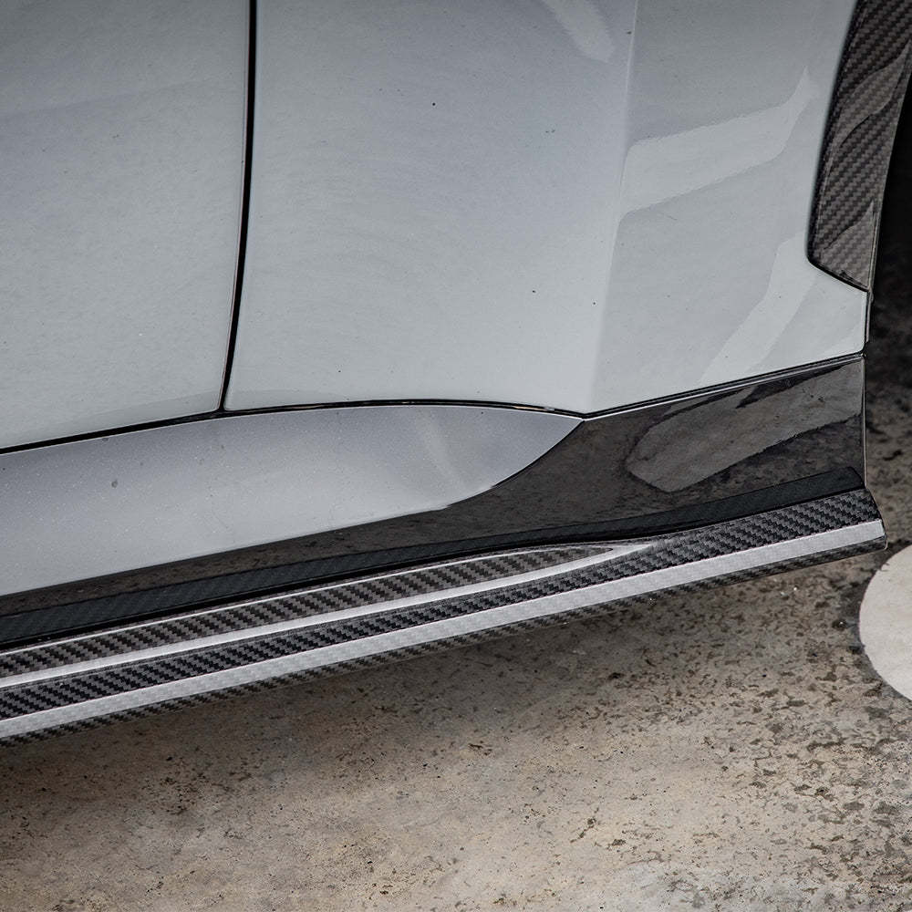 SooQoo BMW G42 M240i Side Skirts In Gloss Carbon Fibre-CCO