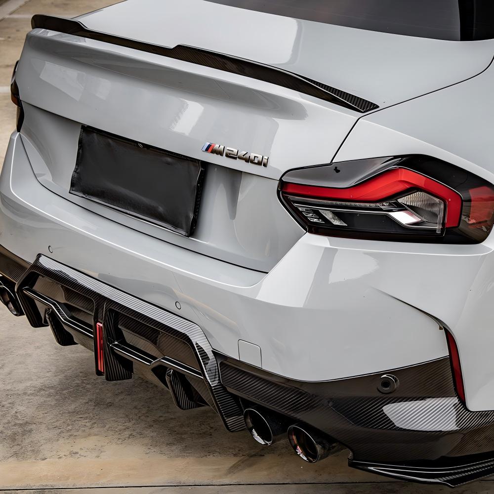 SQ Rear Diffuser Gloss Carbon Fiber For BMW G42 M240i