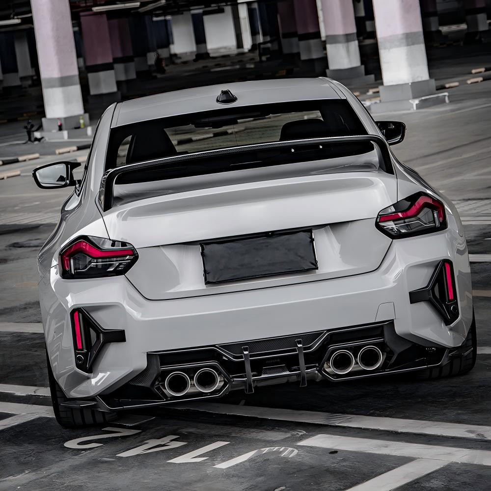 SooQoo BMW G87 M2 Rear Diffuser In Gloss Carbon Fibre-CCO