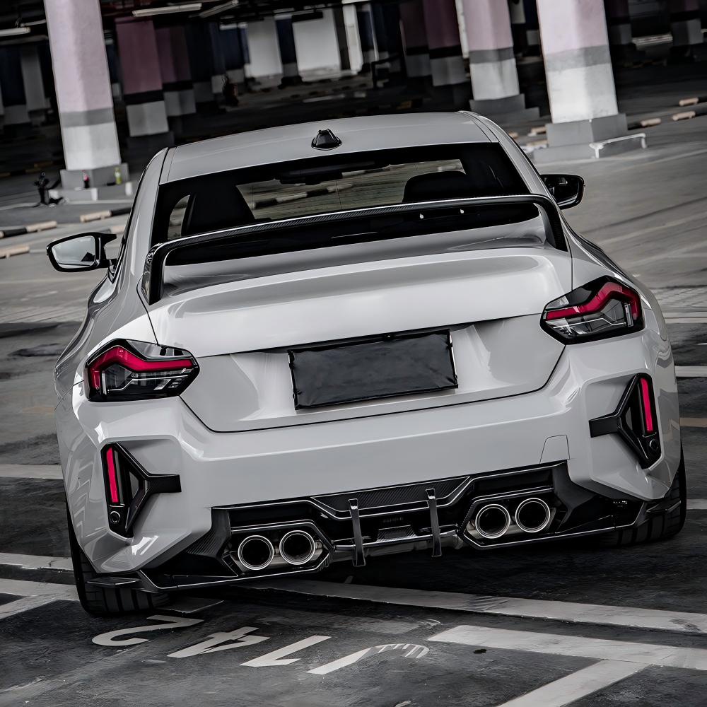 SooQoo BMW G87 M2 Rear Diffuser In Gloss Carbon Fibre-CCO