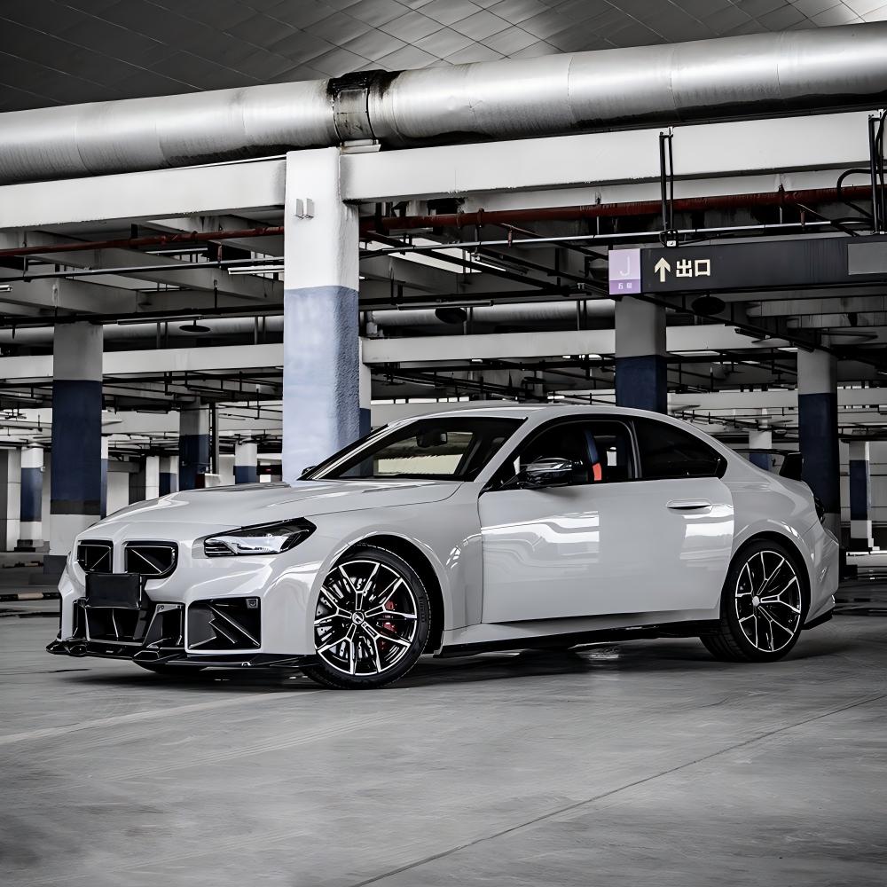 SooQoo BMW G87 M2 SQ-A Front Splitter In Gloss Carbon Fibre-CCO