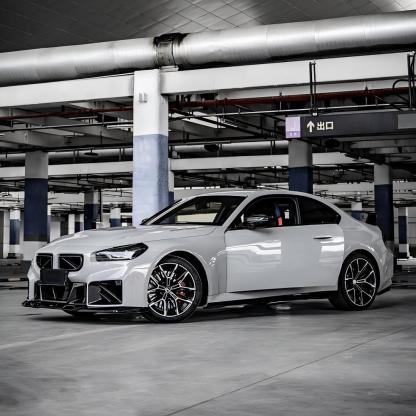 SooQoo BMW G87 M2 SQ-A Front Splitter In Gloss Carbon Fibre-CCO