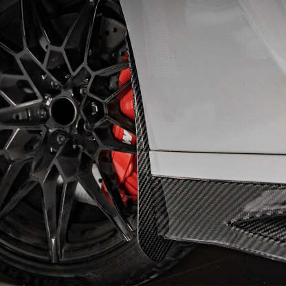 SooQoo BMW G80 M3 Front Mud Flaps In Gloss Carbon Fibre-CCO