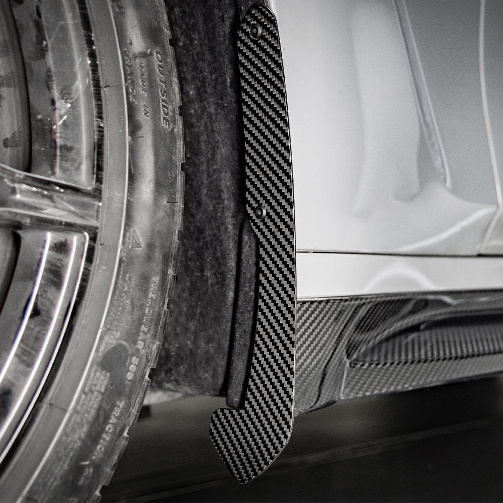SooQoo BMW G80 M3 Front Mud Flaps In Gloss Carbon Fibre-CCO
