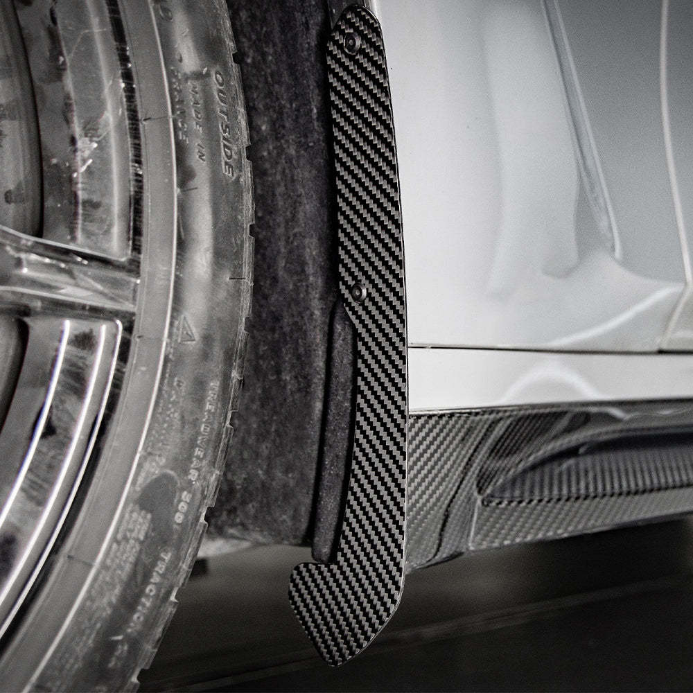 SooQoo BMW G80 M3 Front Mud Flaps In Gloss Carbon Fibre-CCO