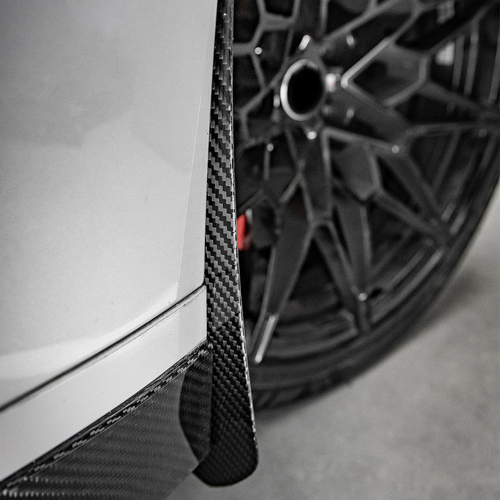 SooQoo BMW G80 M3 Front Mud Flaps In Gloss Carbon Fibre-CCO