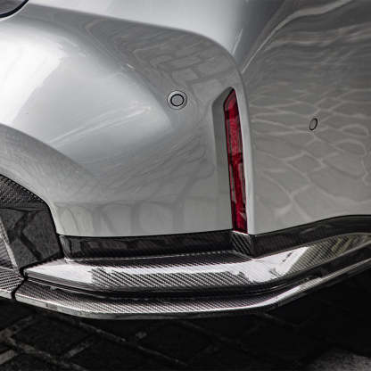 SooQoo BMW G80 & G81 M3 Rear Diffuser + Rear Splitters In Gloss Carbon Fibre-CCO