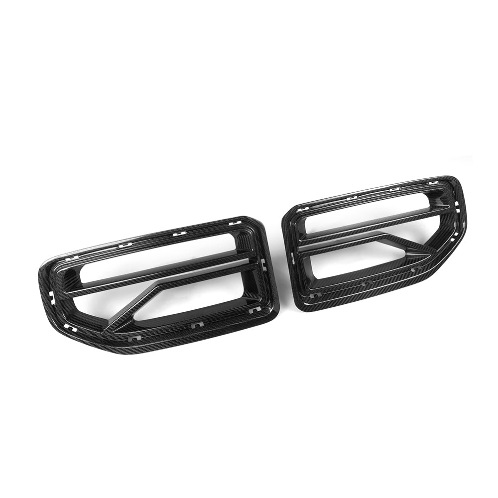 SooQoo BMW G87 M2 SQ-V Front Grilles In Gloss Carbon Fibre-CCO